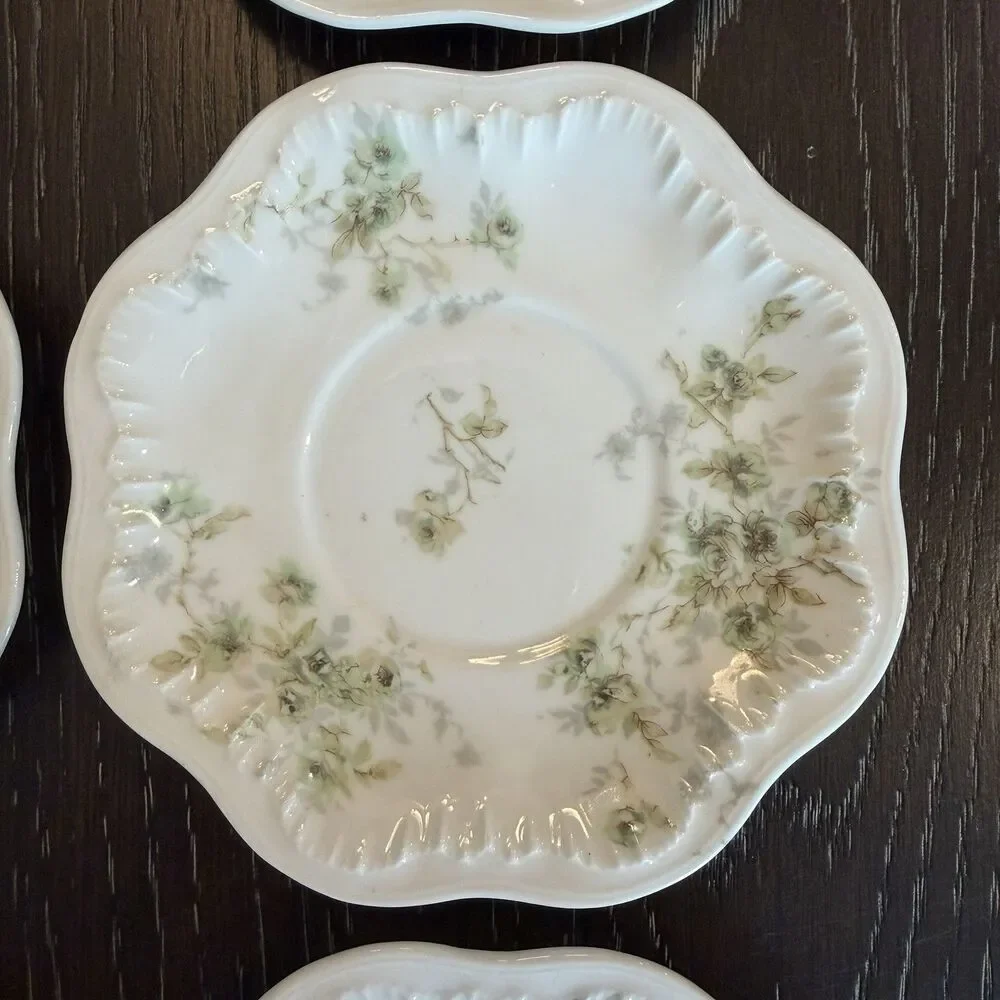 Set Of 6 Theodore Haviland For Simmons Hardware Co. St. Louis Saucers Scalloped
